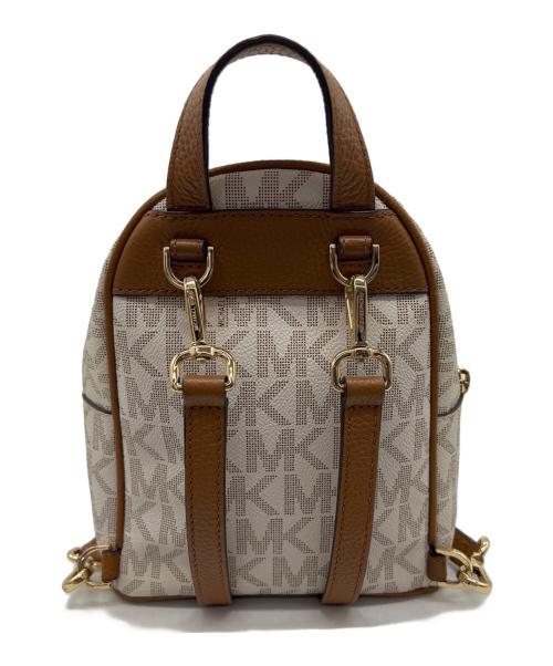 MICHAEL KORS（マイケルコース）MICHAEL KORS (マイケルコース) リュック ホワイト×ブラウンの古着・服飾アイテム