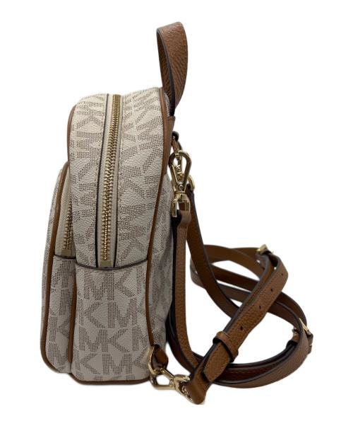 MICHAEL KORS（マイケルコース）MICHAEL KORS (マイケルコース) リュック ホワイト×ブラウンの古着・服飾アイテム