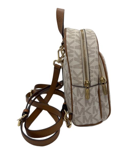 MICHAEL KORS（マイケルコース）MICHAEL KORS (マイケルコース) リュック ホワイト×ブラウンの古着・服飾アイテム