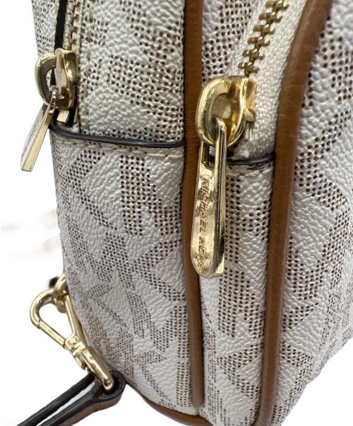 MICHAEL KORS（マイケルコース）MICHAEL KORS (マイケルコース) リュック ホワイト×ブラウンの古着・服飾アイテム