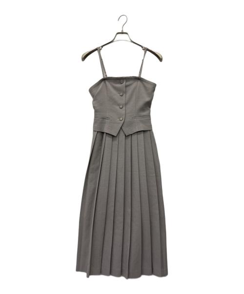 DazzliN（ダズリン）DazzliN (ダズリン) ベストデザインプリーツキャミワンピース グレー サイズ:Sの古着・服飾アイテム