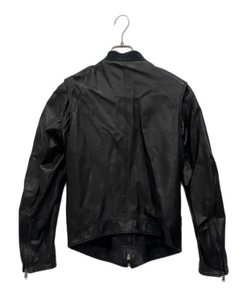 DOLCE & GABBANA（ドルチェ＆ガッバーナ）DOLCE & GABBANA (ドルチェ＆ガッバーナ) レザーライダースジャケット ブラック サイズ:44の古着・服飾アイテム