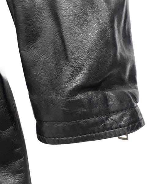 DOLCE & GABBANA（ドルチェ＆ガッバーナ）DOLCE & GABBANA (ドルチェ＆ガッバーナ) レザーライダースジャケット ブラック サイズ:44の古着・服飾アイテム