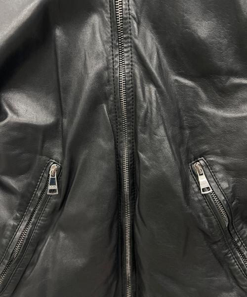 DOLCE & GABBANA（ドルチェ＆ガッバーナ）DOLCE & GABBANA (ドルチェ＆ガッバーナ) レザーライダースジャケット ブラック サイズ:44の古着・服飾アイテム