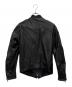 DOLCE & GABBANA (ドルチェ＆ガッバーナ) レザーライダースジャケット ブラック サイズ:44：40000円