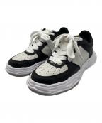 Maison MIHARA YASUHIROメゾン ミハラ ヤスヒロ）の古着「スニーカー　WAYNE LEATHER LOW」｜ブラック×ホワイト