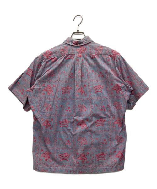 reyn spooner（レイン スプナー）reyn spooner (レイン スプナー) 半袖プルオーバーシャツ レッド×スカイブルー サイズ:Mの古着・服飾アイテム