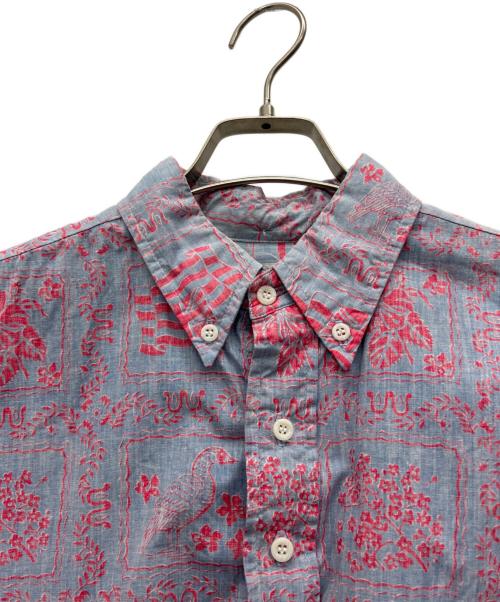 reyn spooner（レイン スプナー）reyn spooner (レイン スプナー) 半袖プルオーバーシャツ レッド×スカイブルー サイズ:Mの古着・服飾アイテム