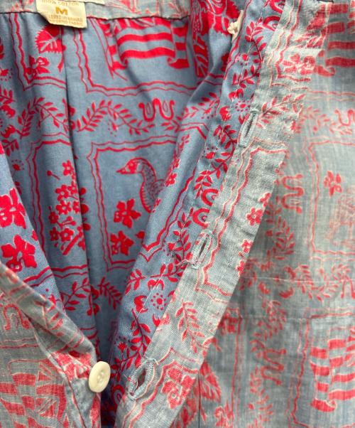 reyn spooner（レイン スプナー）reyn spooner (レイン スプナー) 半袖プルオーバーシャツ レッド×スカイブルー サイズ:Mの古着・服飾アイテム
