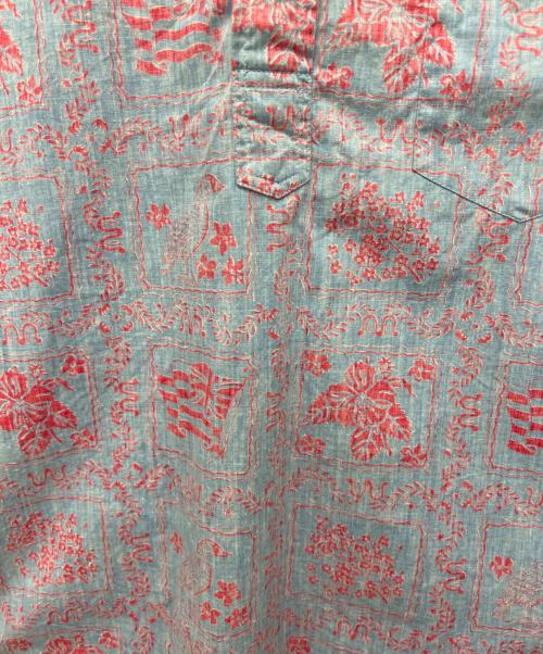 reyn spooner（レイン スプナー）reyn spooner (レイン スプナー) 半袖プルオーバーシャツ レッド×スカイブルー サイズ:Mの古着・服飾アイテム