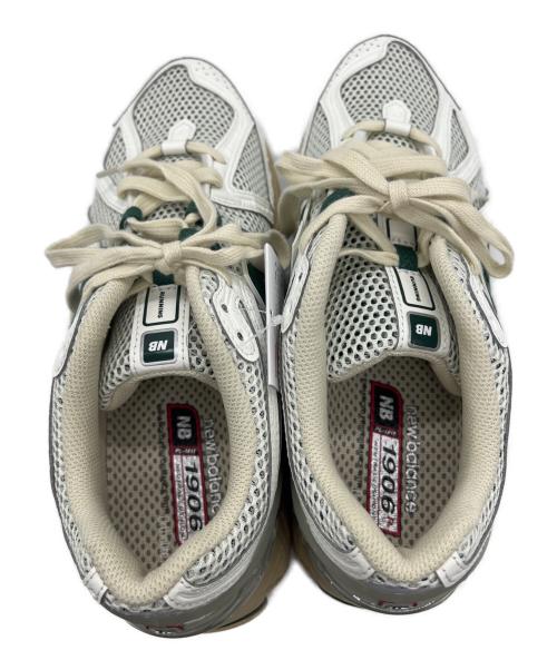 NEW BALANCE（ニューバランス）NEW BALANCE (ニューバランス) ローカットスニーカー ホワイト×グリーン サイズ:27.5の古着・服飾アイテム