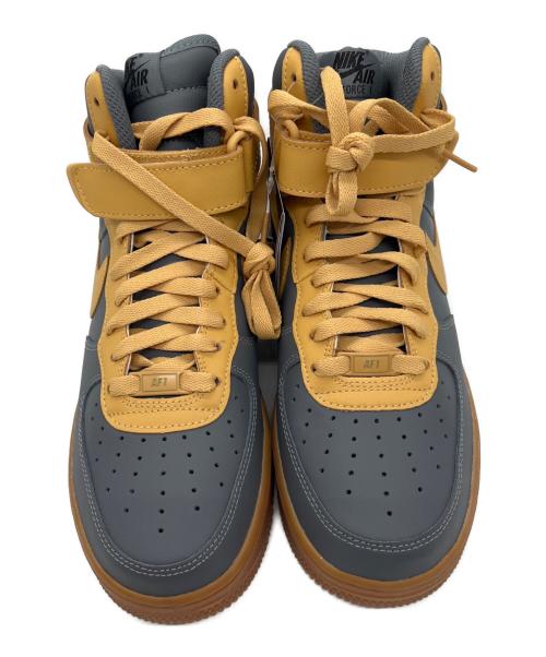 NIKE（ナイキ）NIKE (ナイキ) BY YOU AIR FORCE 1 HIGH グレー×イエロー サイズ:25.5の古着・服飾アイテム