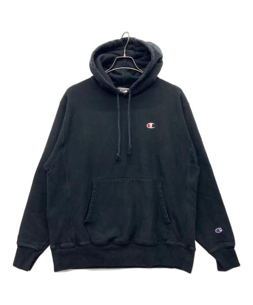 Champion REVERSE WEAVE（チャンピオン リバース ウィーブ）Champion REVERSE WEAVE (チャンピオン リバース ウィーブ) プルオーバーパーカー ブラック サイズ:Lの古着・服飾アイテム