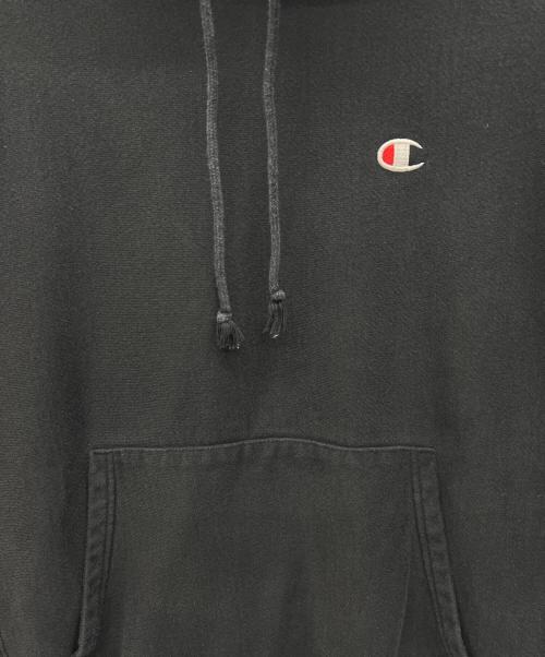 Champion REVERSE WEAVE（チャンピオン リバース ウィーブ）Champion REVERSE WEAVE (チャンピオン リバース ウィーブ) プルオーバーパーカー ブラック サイズ:Lの古着・服飾アイテム