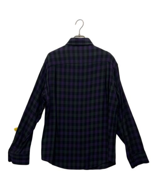 LAD MUSICIAN（ラッドミュージシャン）LAD MUSICIAN (ラッドミュージシャン) 長袖シャツ パープル×ブラック サイズ:44の古着・服飾アイテム