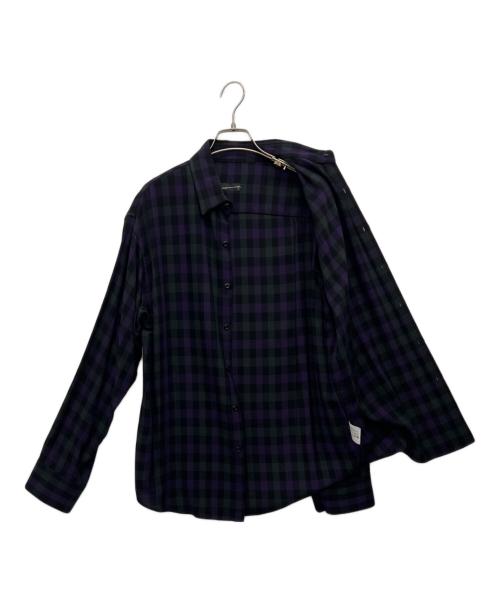 LAD MUSICIAN（ラッドミュージシャン）LAD MUSICIAN (ラッドミュージシャン) 長袖シャツ パープル×ブラック サイズ:44の古着・服飾アイテム
