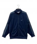 adidasアディダス）の古着「ベロアトラックジャケット」｜ブルー
