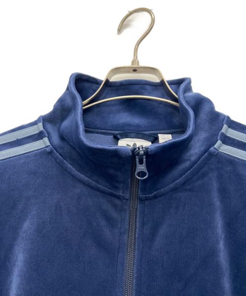 adidas（アディダス）adidas (アディダス) ベロアトラックジャケット ブルー サイズ:Lの古着・服飾アイテム
