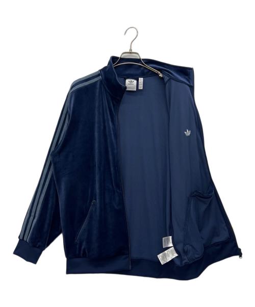 adidas（アディダス）adidas (アディダス) ベロアトラックジャケット ブルー サイズ:Lの古着・服飾アイテム