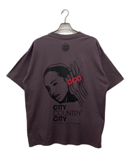 city country city（シティーカントリーシティー）city country city (シティーカントリーシティー) Tシャツ パープル サイズ:Lの古着・服飾アイテム