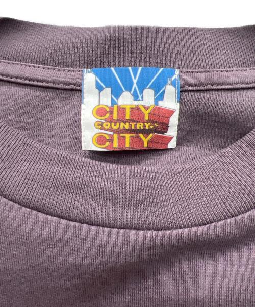 city country city（シティーカントリーシティー）city country city (シティーカントリーシティー) Tシャツ パープル サイズ:Lの古着・服飾アイテム
