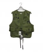 Engineered Garmentsエンジニアド ガーメンツ）の古着「Fowl Vest - Graffiti Print Ripstop」｜オリーブ