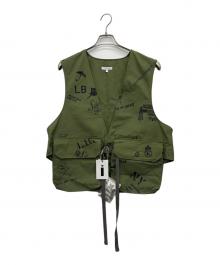 Engineered Garments（エンジニアド ガーメンツ）の古着「Fowl Vest - Graffiti Print Ripstop」｜オリーブ
