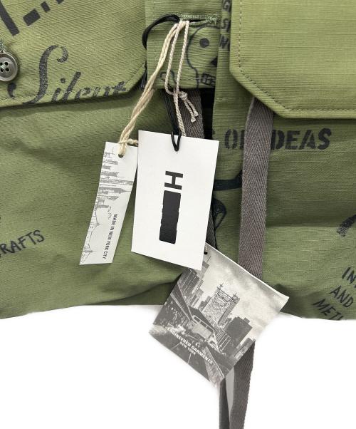 Engineered Garments（エンジニアド ガーメンツ）Engineered Garments (エンジニアド ガーメンツ) Fowl Vest - Graffiti Print Ripstop オリーブ サイズ:Mの古着・服飾アイテム
