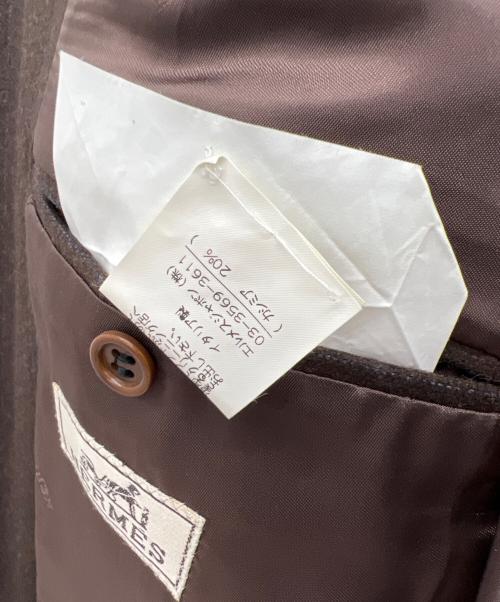 HERMES（エルメス）HERMES (エルメス) テーラードジャケット ブラウン サイズ:50の古着・服飾アイテム