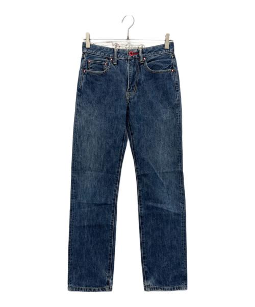 CUNE（キューン）CUNE (キューン) デニムパンツ インディゴ×グリーン サイズ:W28の古着・服飾アイテム