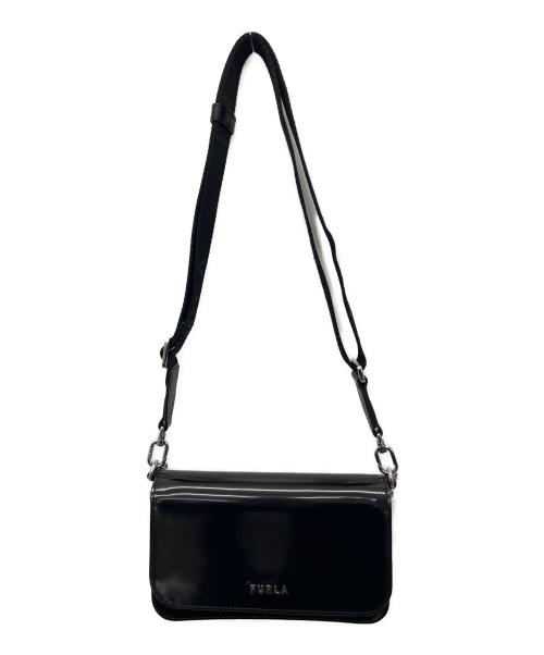 FURLA（フルラ）FURLA (フルラ) スプレンディダ ミニショルダー ブラック×ブラウンの古着・服飾アイテム