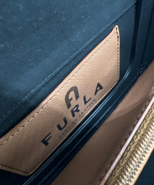 FURLA（フルラ）FURLA (フルラ) スプレンディダ ミニショルダー ブラック×ブラウンの古着・服飾アイテム