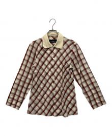 tricot COMME des GARCONS（トリココムデギャルソン）の古着「長袖ブラウス」｜ベージュ×レッド
