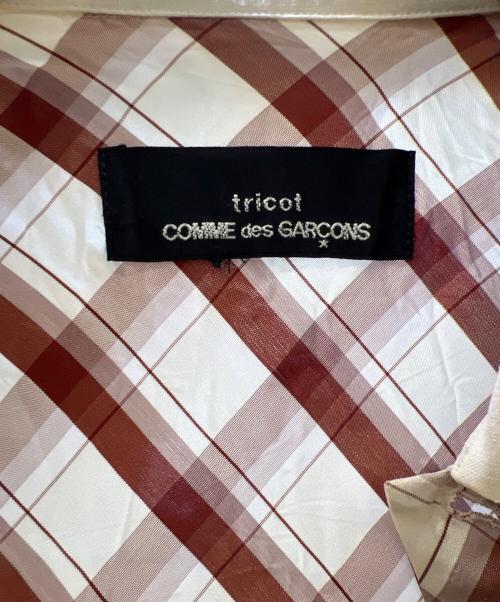 tricot COMME des GARCONS（トリココムデギャルソン）tricot COMME des GARCONS (トリココムデギャルソン) 長袖ブラウス ベージュ×レッド サイズ:不明の古着・服飾アイテム
