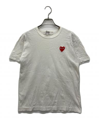PLAY COMME des GARCONS Tシャツ・カットソー M 白 【古着】【中古】【送料無料】 COMME des GARCONS - COMME des GARCONS Tシャツ・カットソー M 白