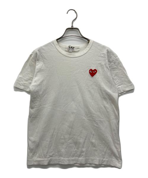 PLAY COMME des GARCONS（プレイコムデギャルソン）PLAY COMME des GARCONS (プレイコムデギャルソン) 半袖カットソー ホワイト サイズ:Mの古着・服飾アイテム