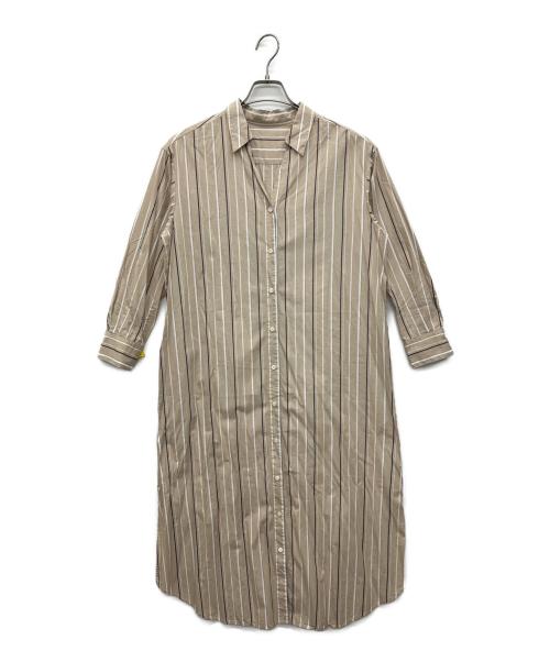 green label relaxing（グリーンレーベルリラクシング）green label relaxing (グリーンレーベルリラクシング) 長袖ワンピース ベージュ サイズ:FREEの古着・服飾アイテム