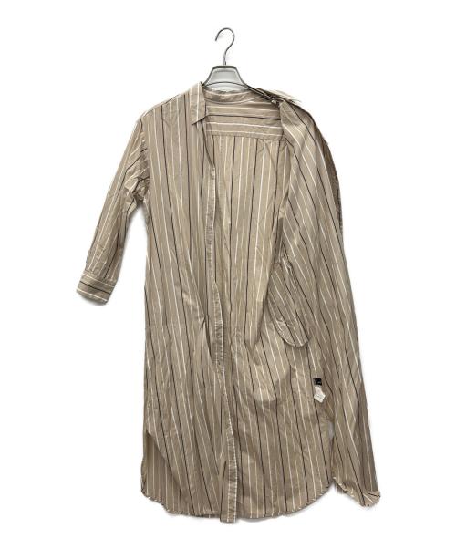 green label relaxing（グリーンレーベルリラクシング）green label relaxing (グリーンレーベルリラクシング) 長袖ワンピース ベージュ サイズ:FREEの古着・服飾アイテム