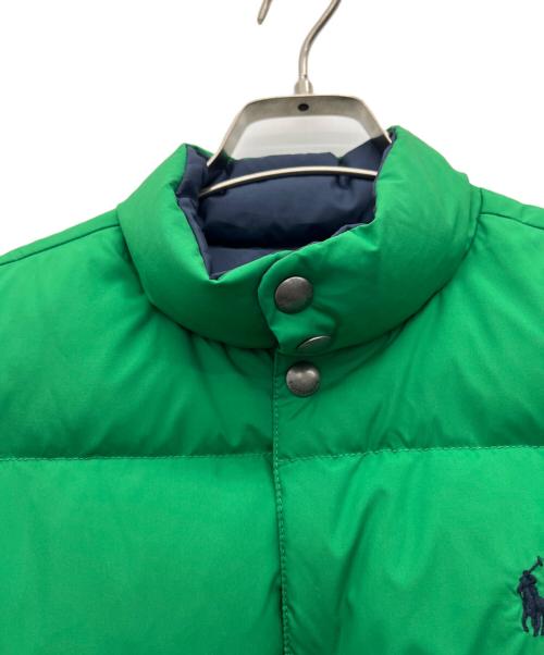 POLO RALPH LAUREN（ポロ・ラルフローレン）POLO RALPH LAUREN (ポロ・ラルフローレン) リバーシブルダウンベスト グリーン×ネイビー サイズ:Mの古着・服飾アイテム