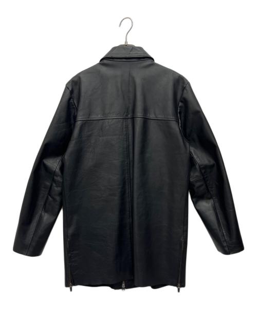 BANANA REPUBLIC（バナナリパブリック）BANANA REPUBLIC (バナナリパブリック) レザーカーコート ブラック サイズ:Sの古着・服飾アイテム