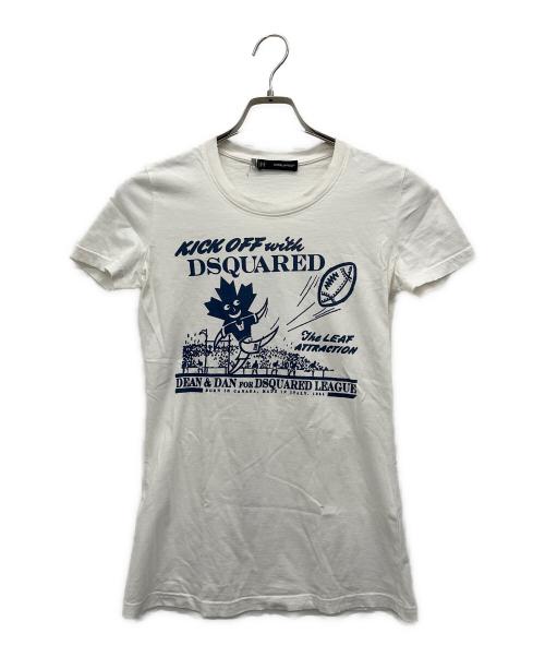DSQUARED2（ディースクエアード）DSQUARED2 (ディースクエアード) 半袖Tシャツ ホワイト サイズ:Mの古着・服飾アイテム