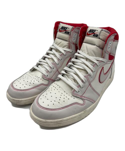 NIKE（ナイキ）NIKE (ナイキ) AIR JORDAN1 RETRO HIGH OG SAIL UNIVERSITY RED ホワイト サイズ:31の古着・服飾アイテム