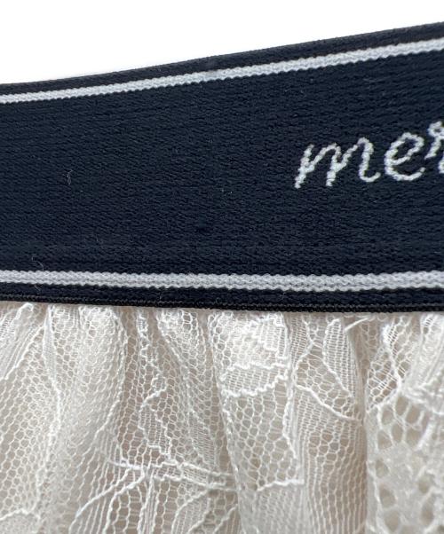 MERCURY DUO（マーキュリーデュオ）MERCURY DUO (マーキュリーデュオ) ロゴラインゴムプリーツスカート ホワイト サイズ:Sの古着・服飾アイテム