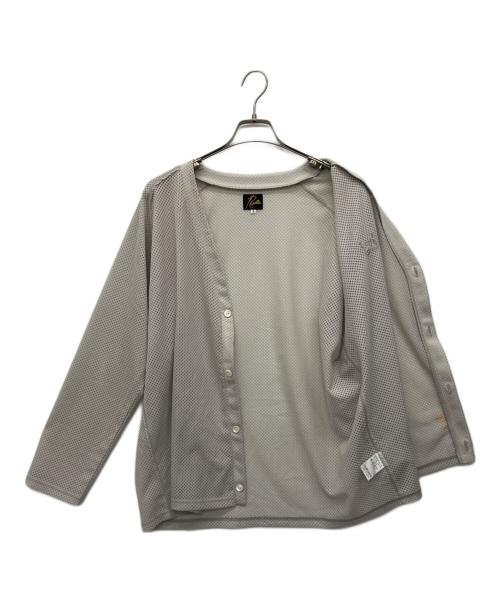 Needles（ニードルズ）Needles (ニードルズ) V-Neck Cardigan-Raschel Lace グレー サイズ:Lの古着・服飾アイテム