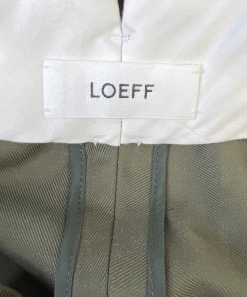 LOEFF（ロエフ）LOEFF (ロエフ) タックパンツ オリーブの古着・服飾アイテム