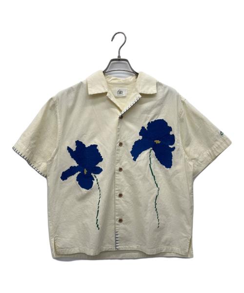 CAMPHOR WOOD（カンファーウッド）CAMPHOR WOOD (カンファーウッド) flower embroideryshirt アイボリー サイズ:Mの古着・服飾アイテム