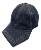 kijima takayukiキジマタカユキ）の古着「RECYCLED DENIM PENTAGON VISOR 6PANEL CAP」｜インディゴ