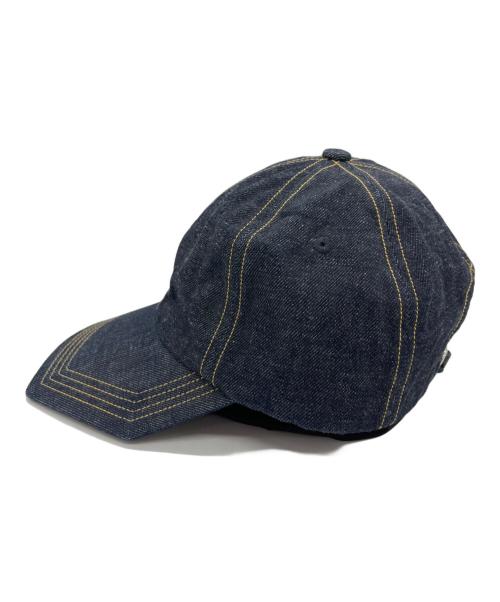 kijima takayuki（キジマタカユキ）kijima takayuki (キジマタカユキ) RECYCLED DENIM PENTAGON VISOR 6PANEL CAP インディゴの古着・服飾アイテム