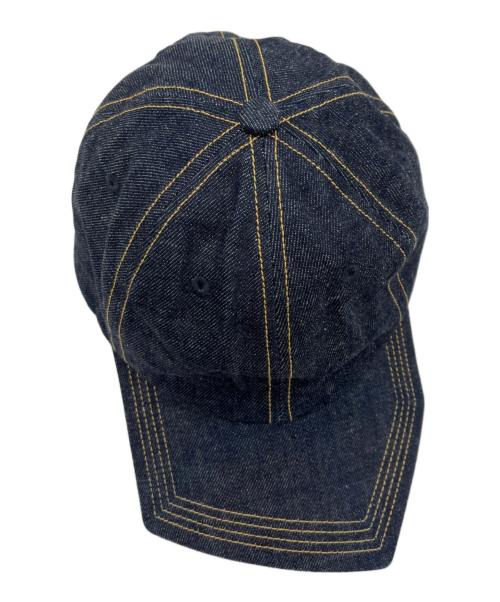 kijima takayuki（キジマタカユキ）kijima takayuki (キジマタカユキ) RECYCLED DENIM PENTAGON VISOR 6PANEL CAP インディゴの古着・服飾アイテム