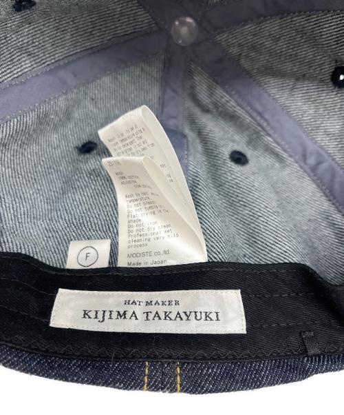 kijima takayuki（キジマタカユキ）kijima takayuki (キジマタカユキ) RECYCLED DENIM PENTAGON VISOR 6PANEL CAP インディゴの古着・服飾アイテム